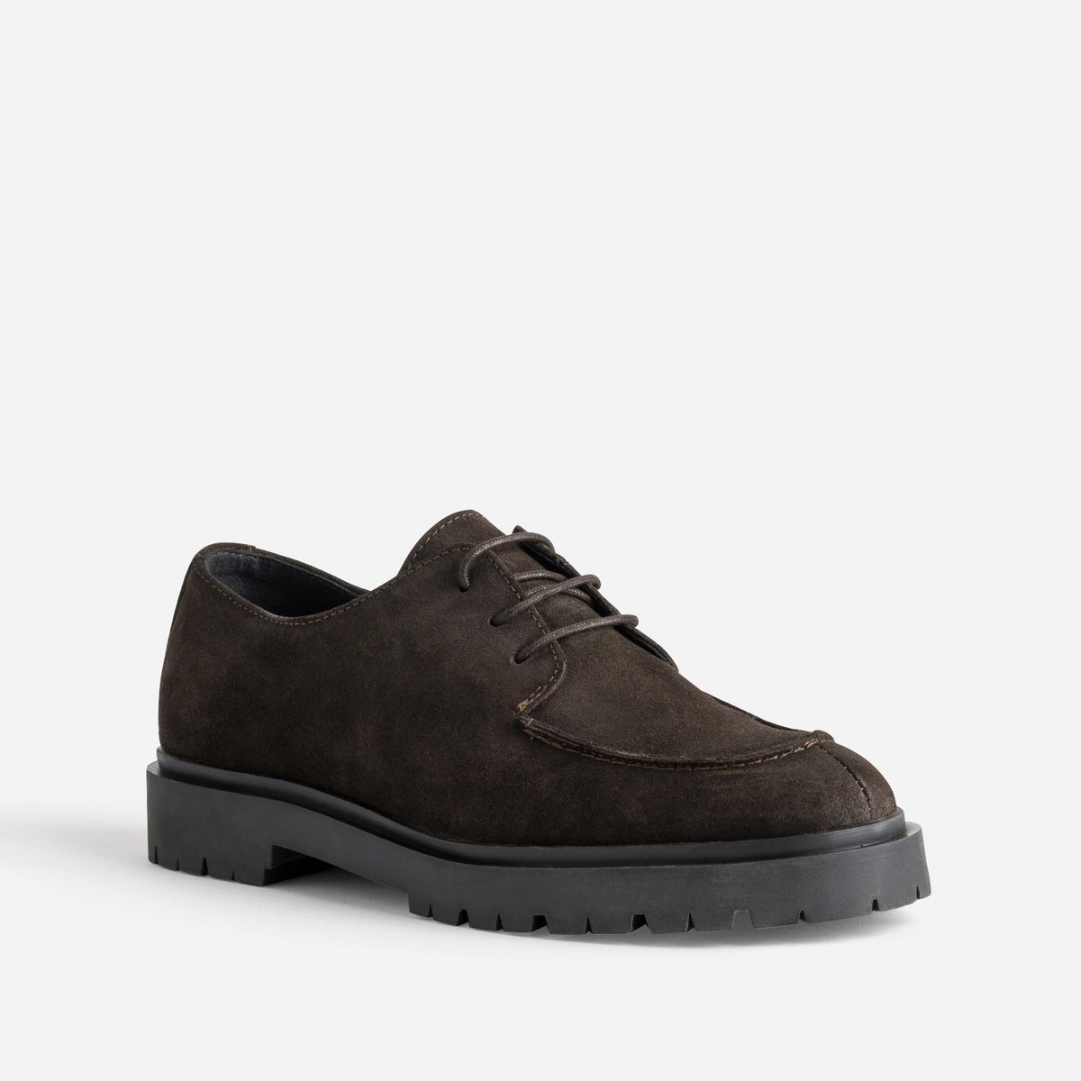 Derby en cuir FARAS marron fonce, ERAM
