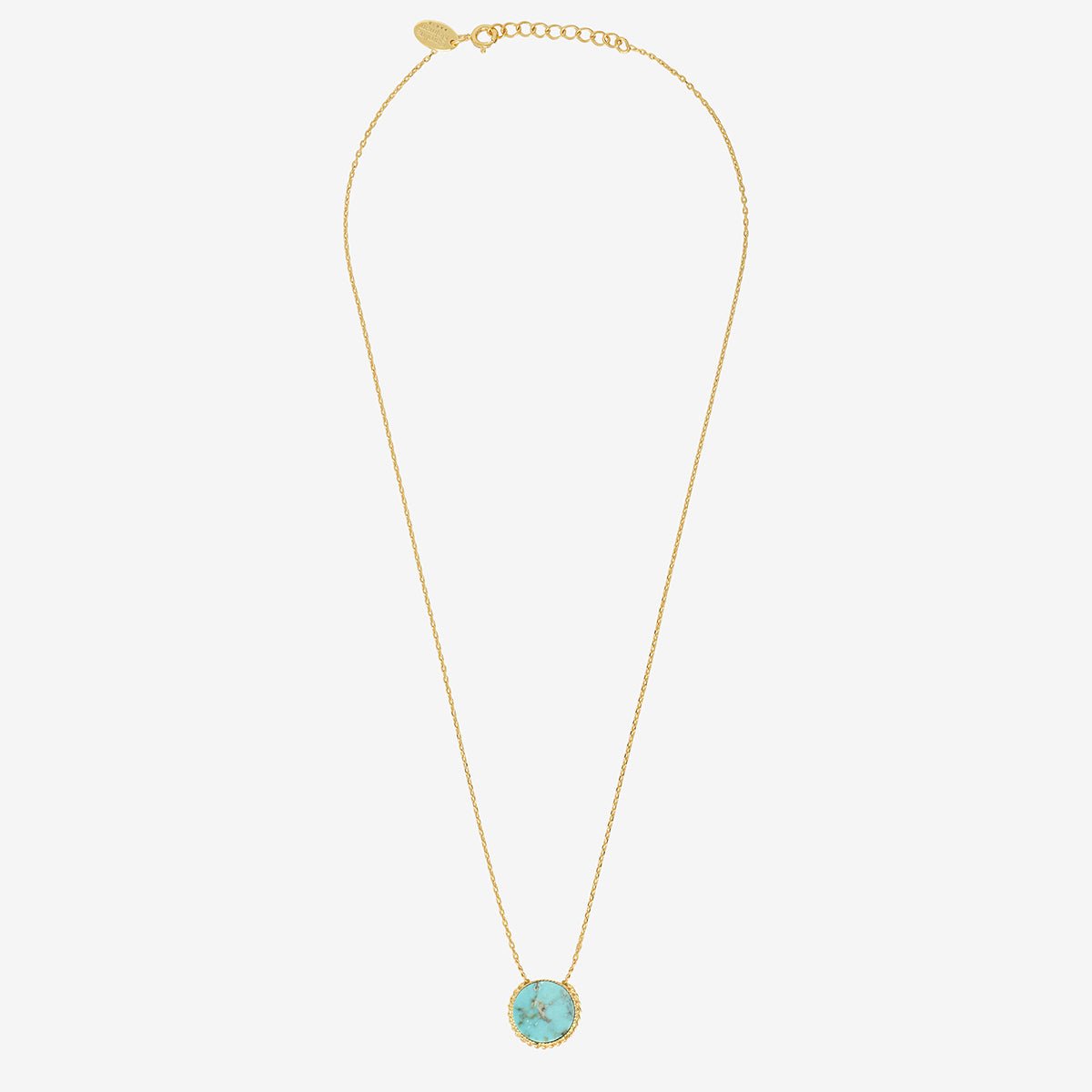 Collier doré turquoise - lady bleu, CAROLINE NAJMAN