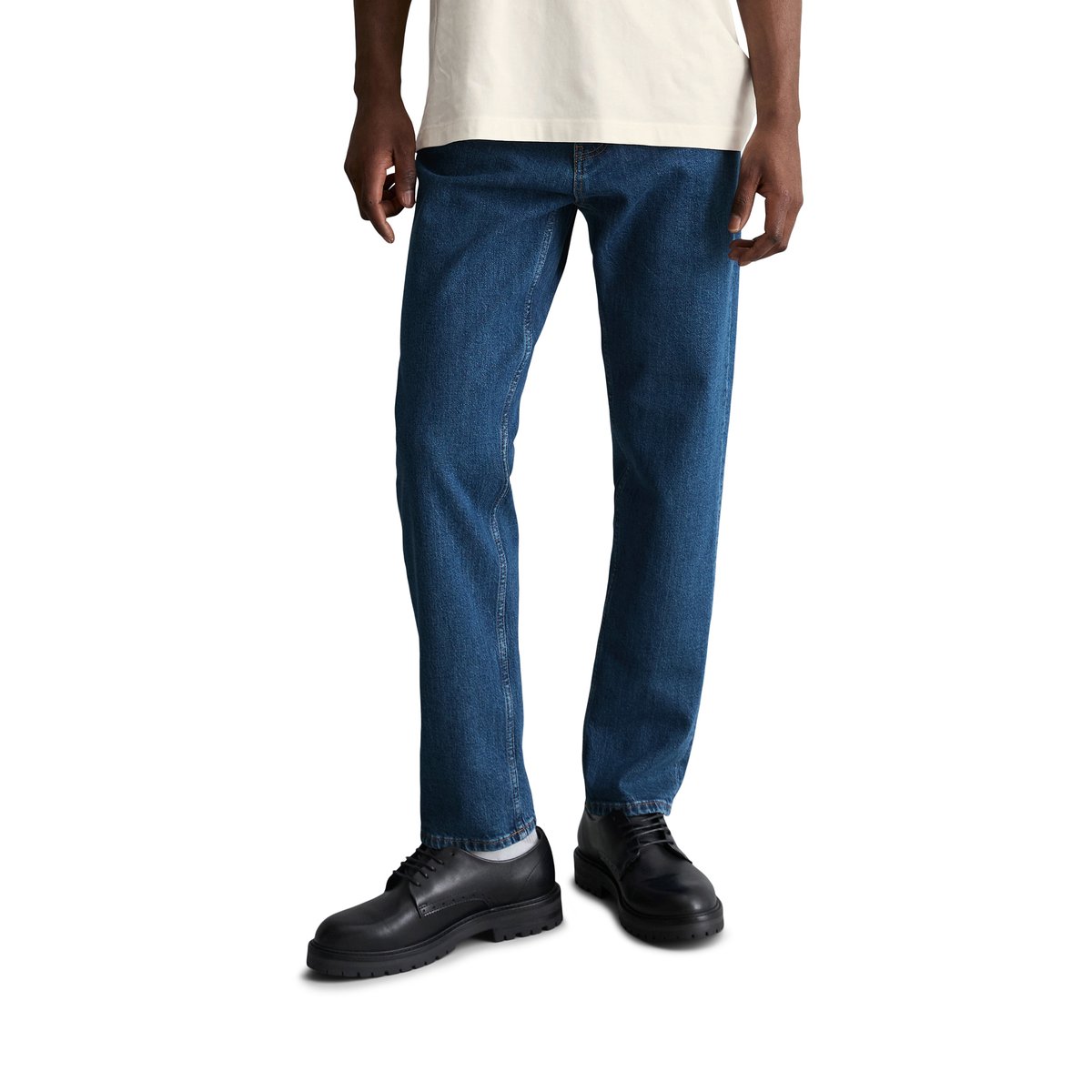 Jeans modèle Linus tapered en coton bio mélangé bleu foncé, MARC O’POLO DENIM