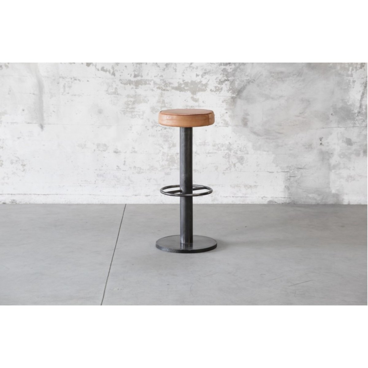 Tabouret de bar en acier et cuir - STEEL v002230, MATHI DESIGN