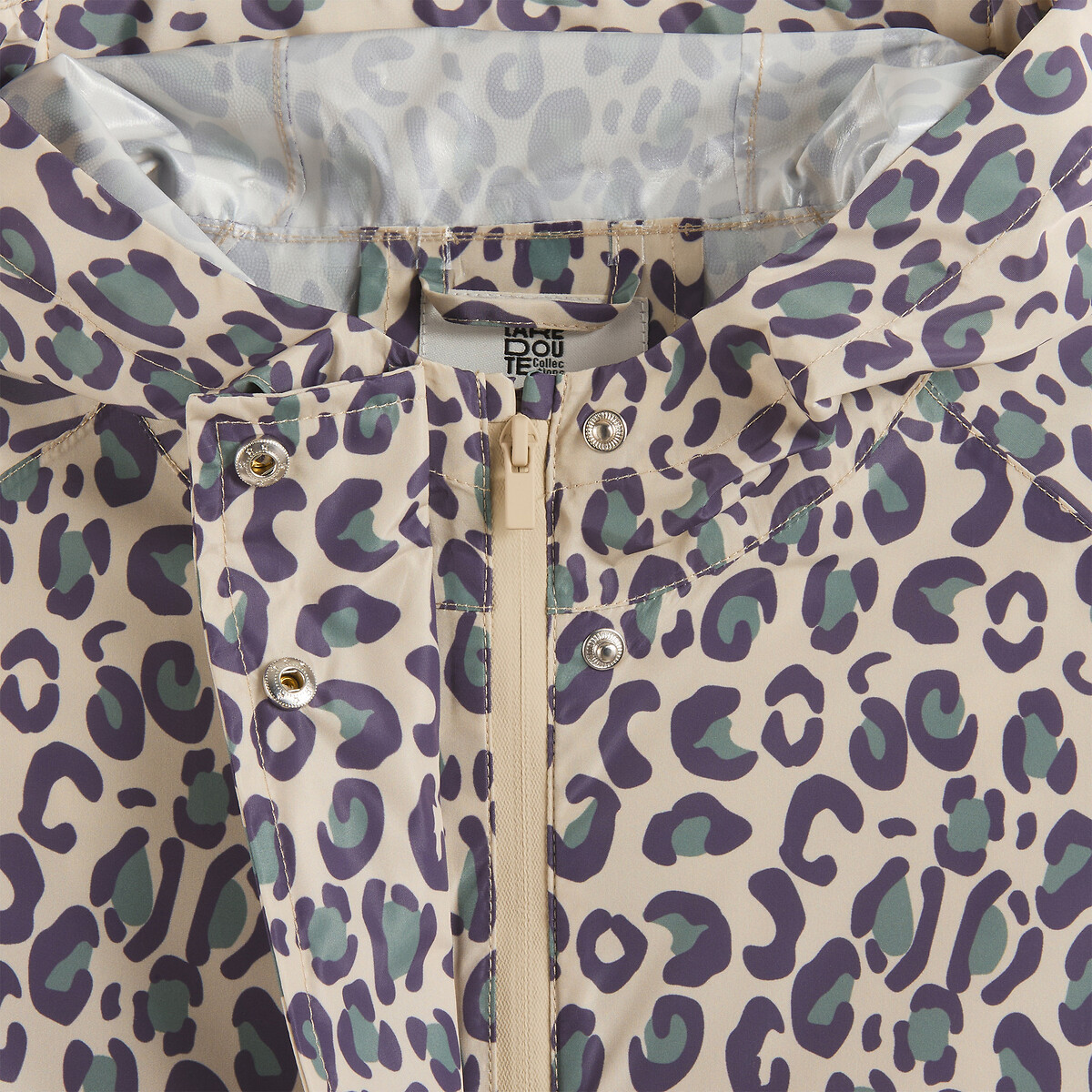 Cape à capuche, imprimé animalier imprimé léopard, LA REDOUTE COLLECTIONS