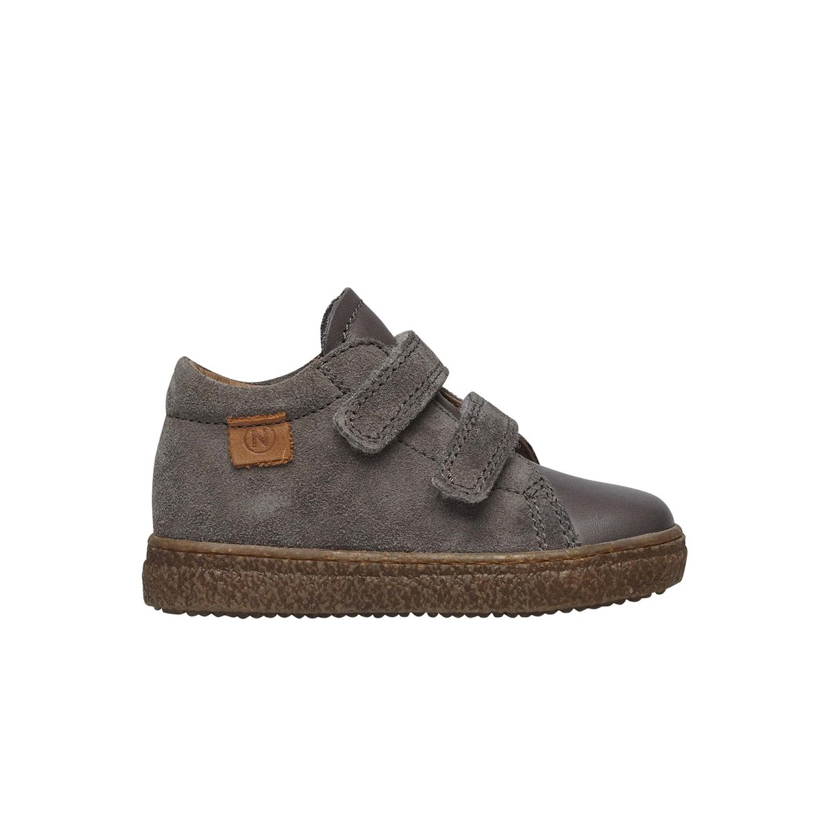 Baskets en cuir et suède ALBUS VL anthracite, NATURINO