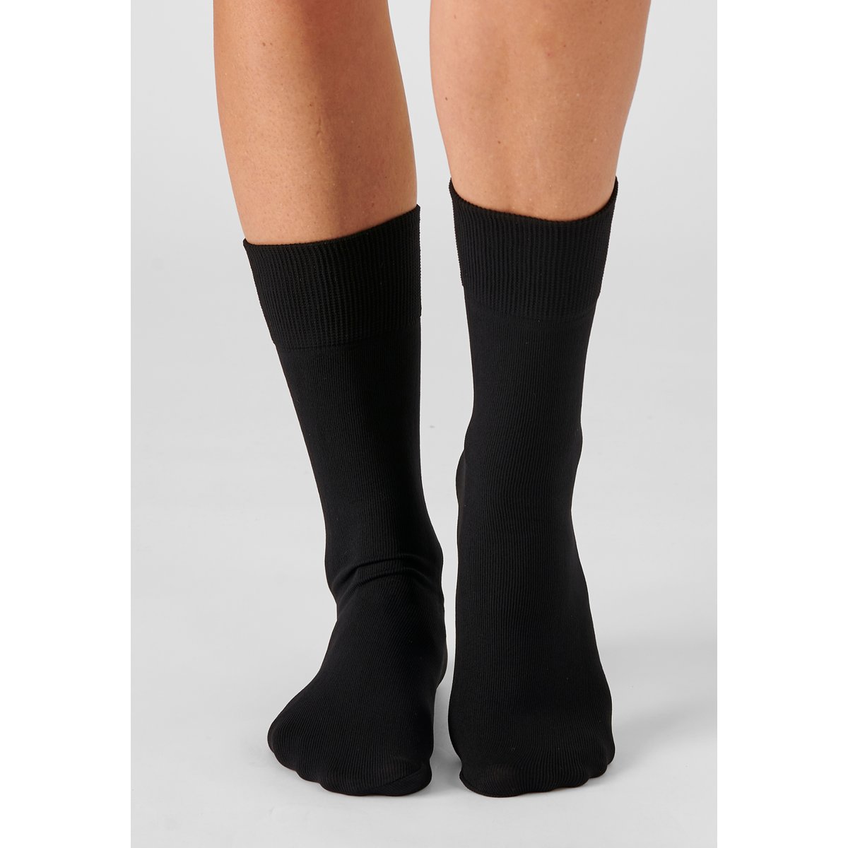 Paires de mi-bas thermolactyl 90d - Lot de 2 lot noir, DAMART