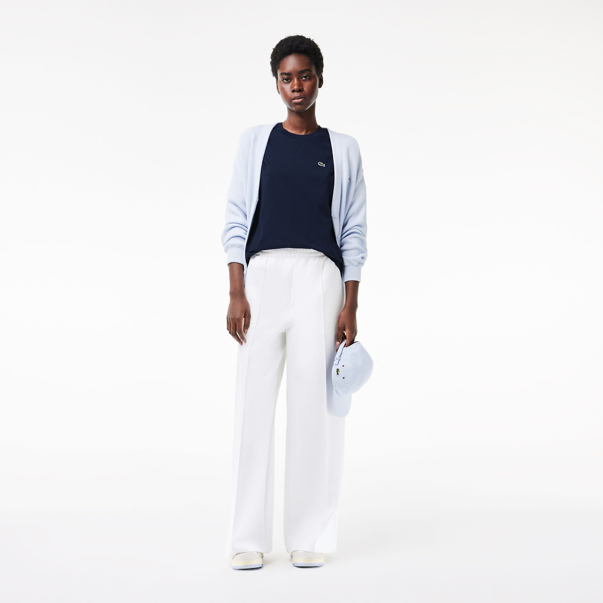 Cotton Crew Neck T-Shirt navy blue, LACOSTE
