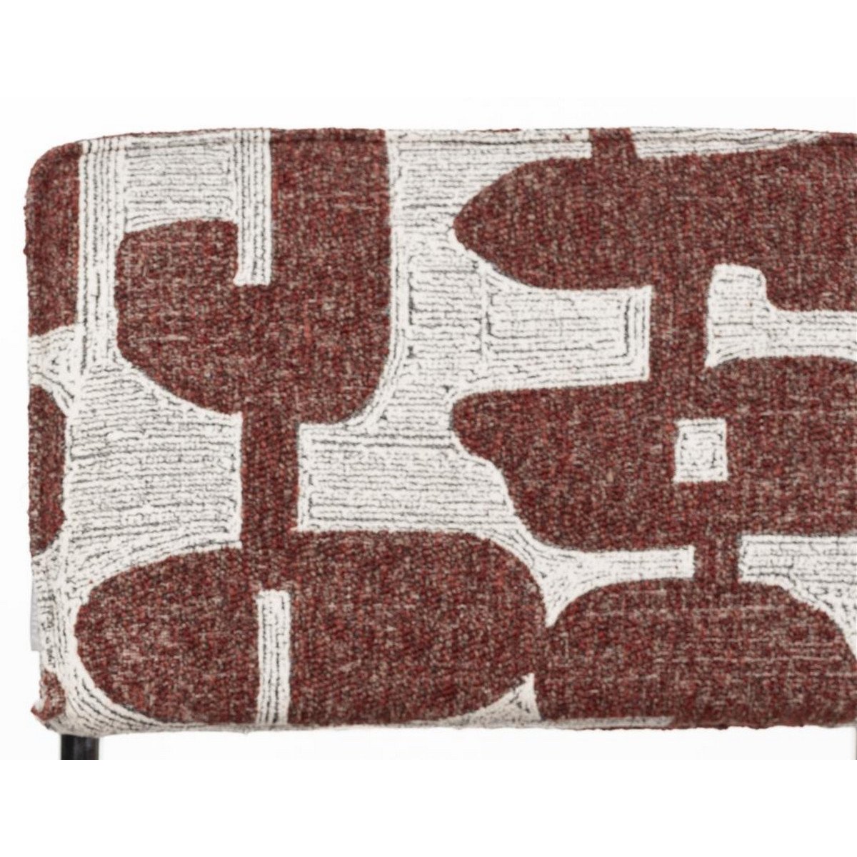 Lot de 2 chaises en tissu imprimé - RIDGE blanc chiné / rouille, ZUIVER