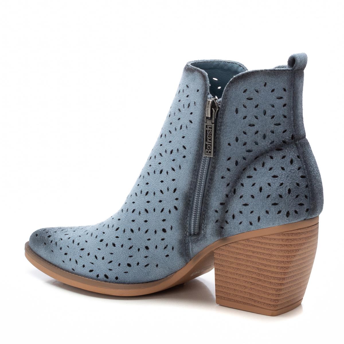 Bottine Talon Décontractée Fermeture éclair bleu jean, REFRESH
