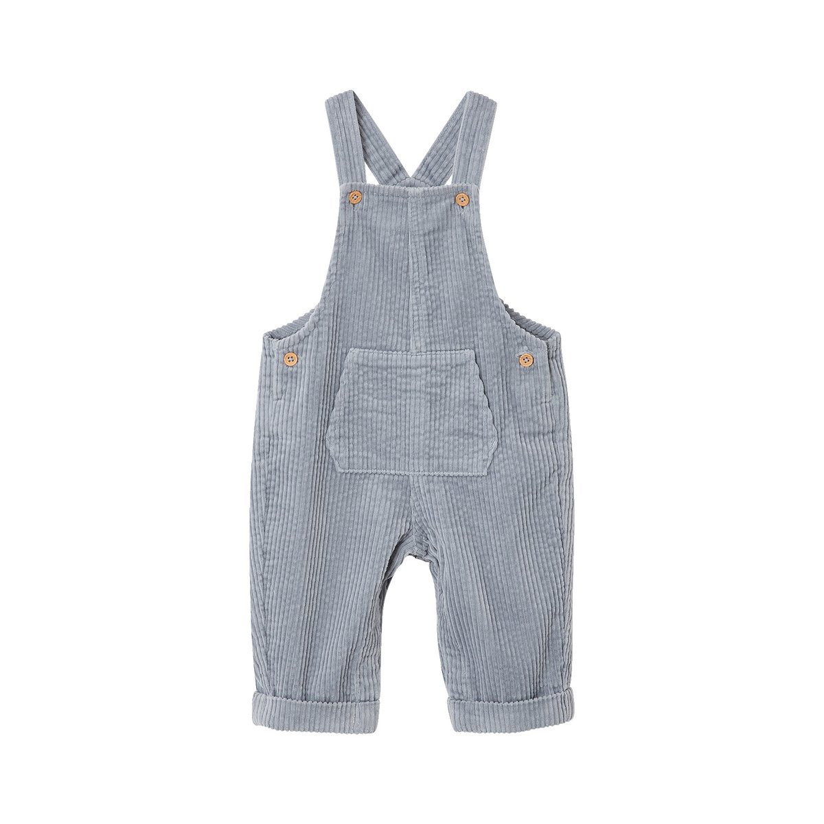 Ensemble salopette et sweat bleu grisé, VERTBAUDET