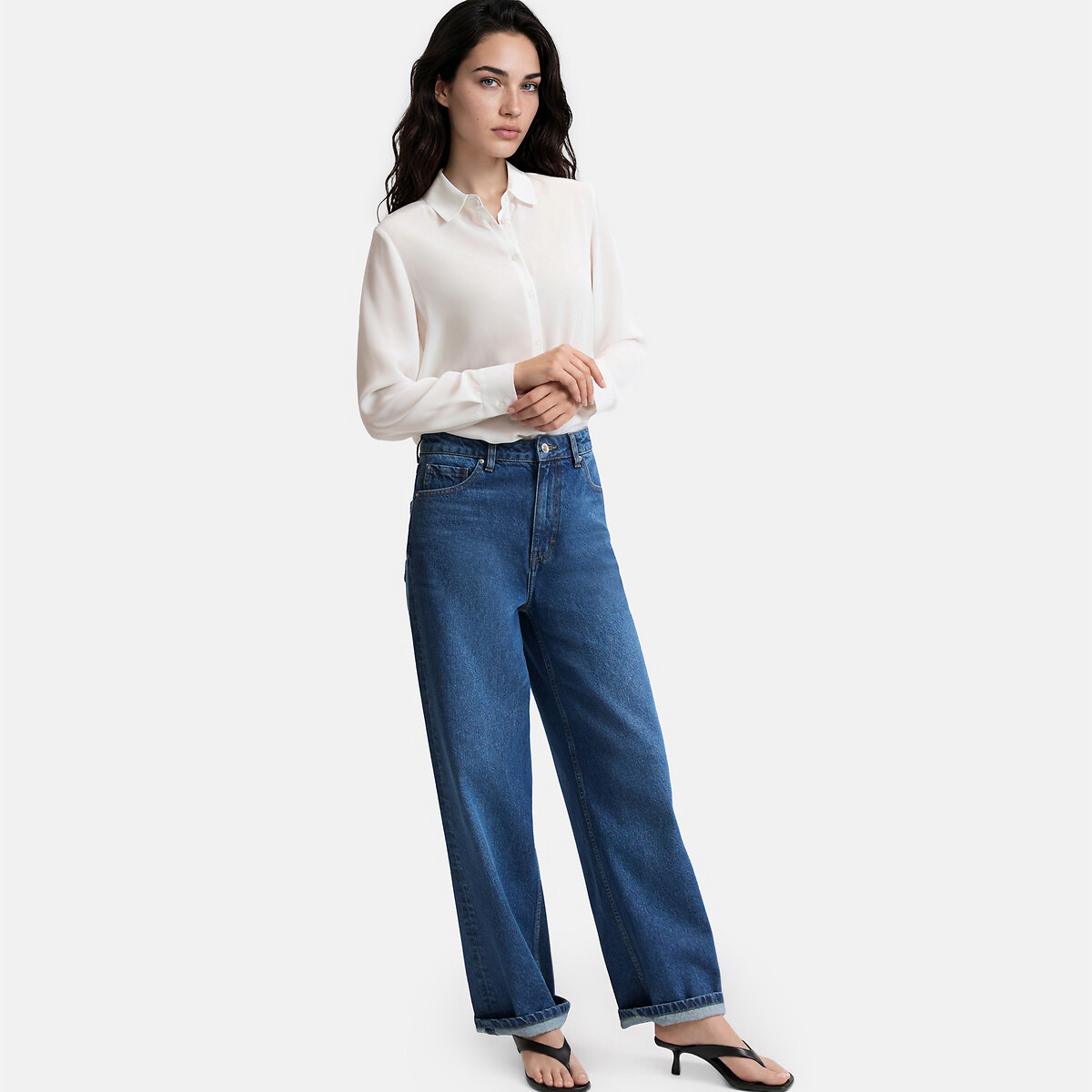 Hemd met lange mouwen ivoor, LA REDOUTE COLLECTIONS
