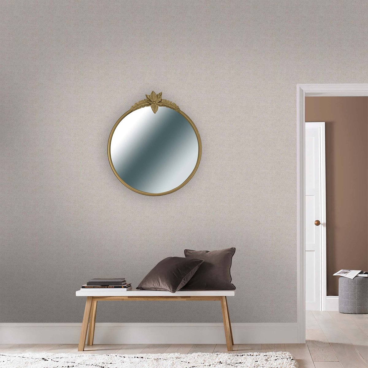 Miroir doré classique en éventail doré, ART FOR THE HOME