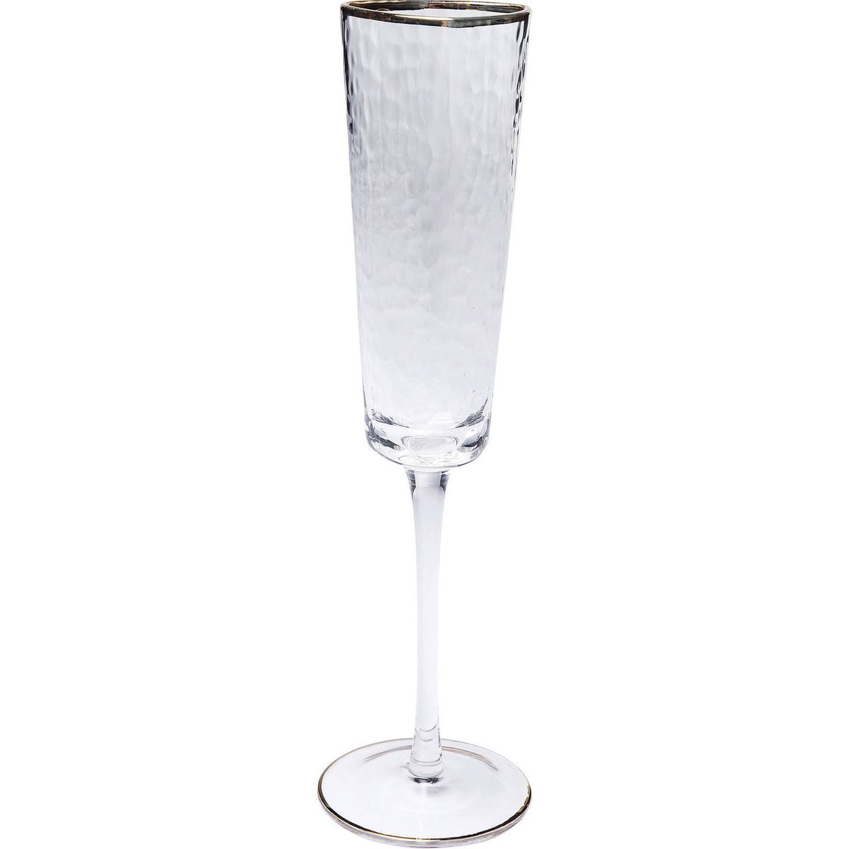 Lot de 4 flûtes à champagne, HOMMAGE transparent, KARE DESIGN