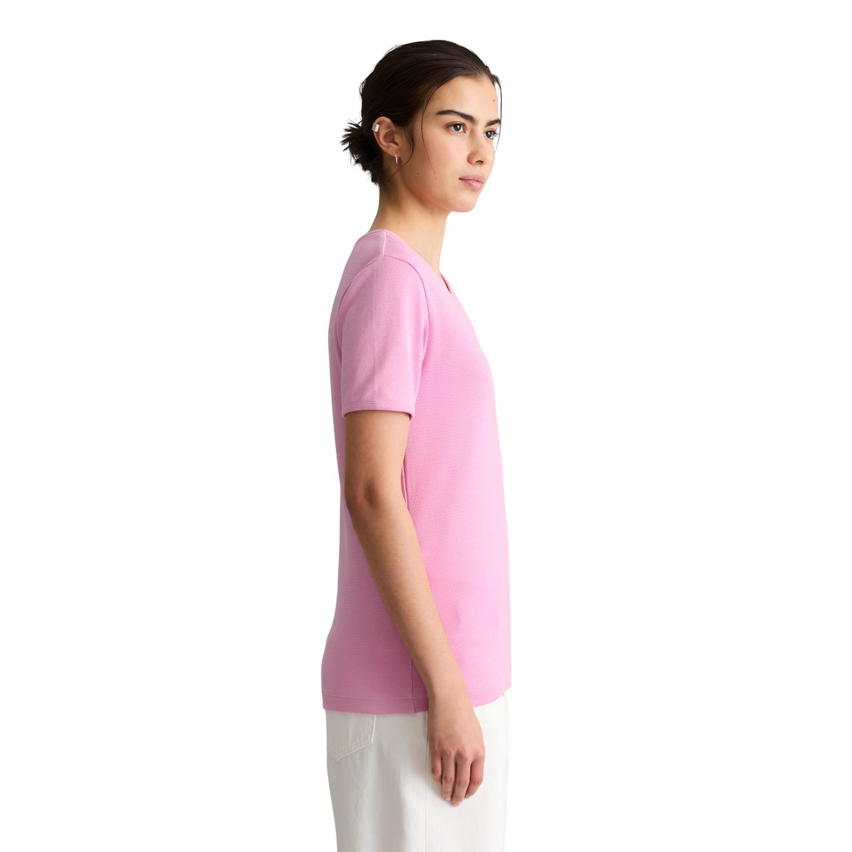 T-shirt DfC avec structure relaxed en pur coton bio rose pale, MARC O’POLO DENIM