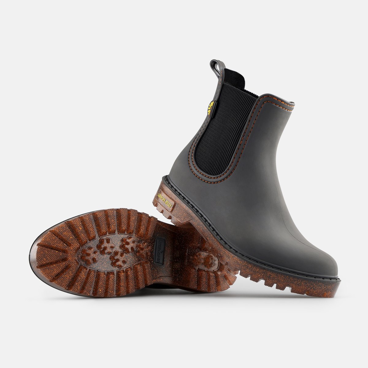 Chelsea boots femme mates avec glitter LIRA noire/glitter, LEMON JELLY