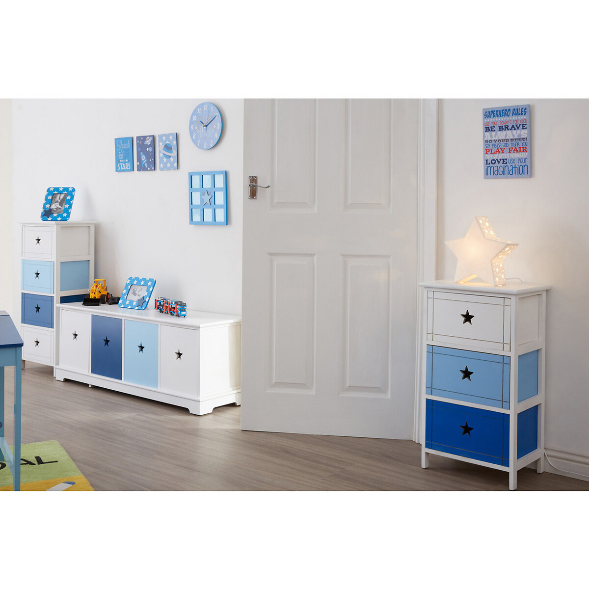 Kids White Ceramic Star Night Light white, SO'HOME