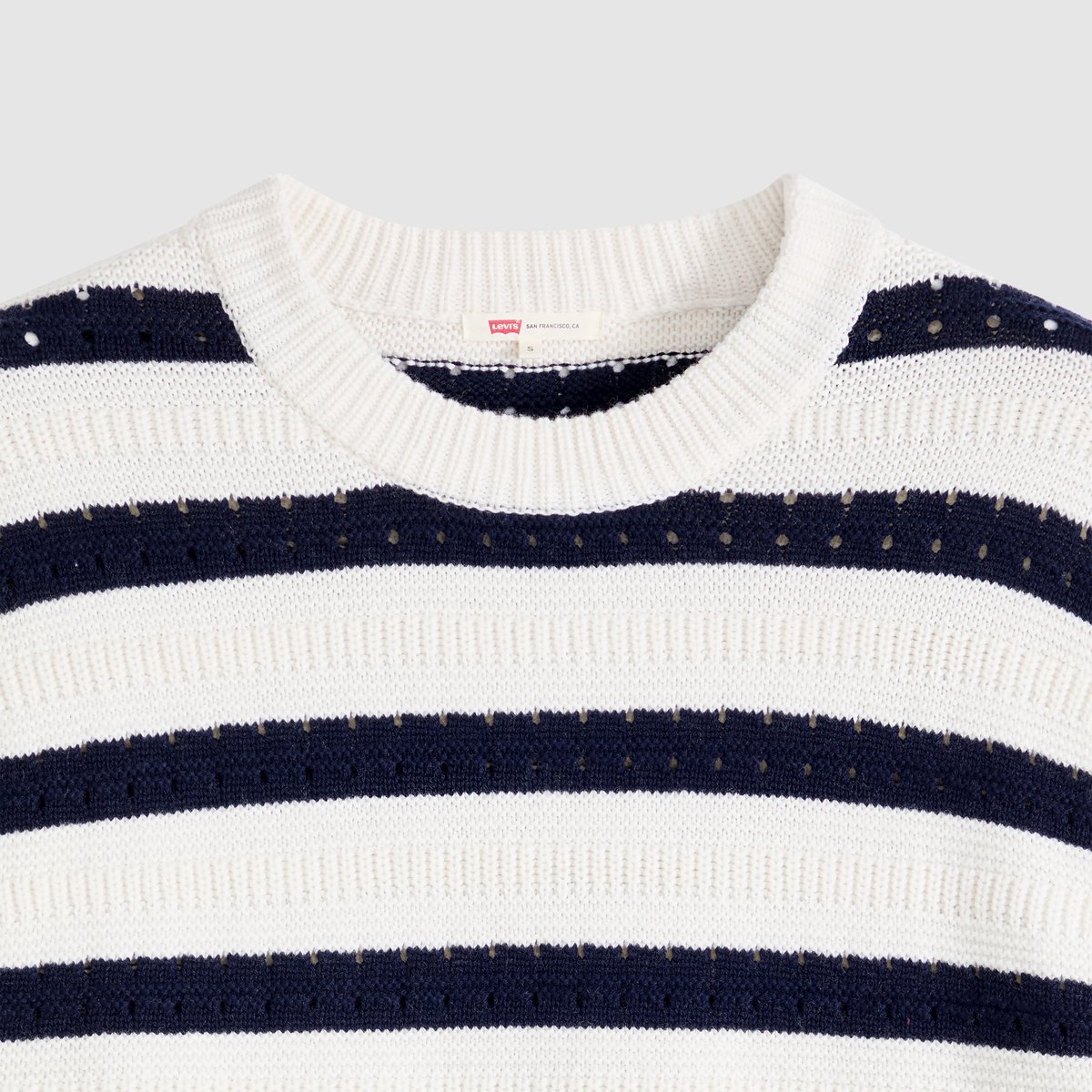 Pull col rond Candide multicolore - emma stripe egret, LEVI'S
