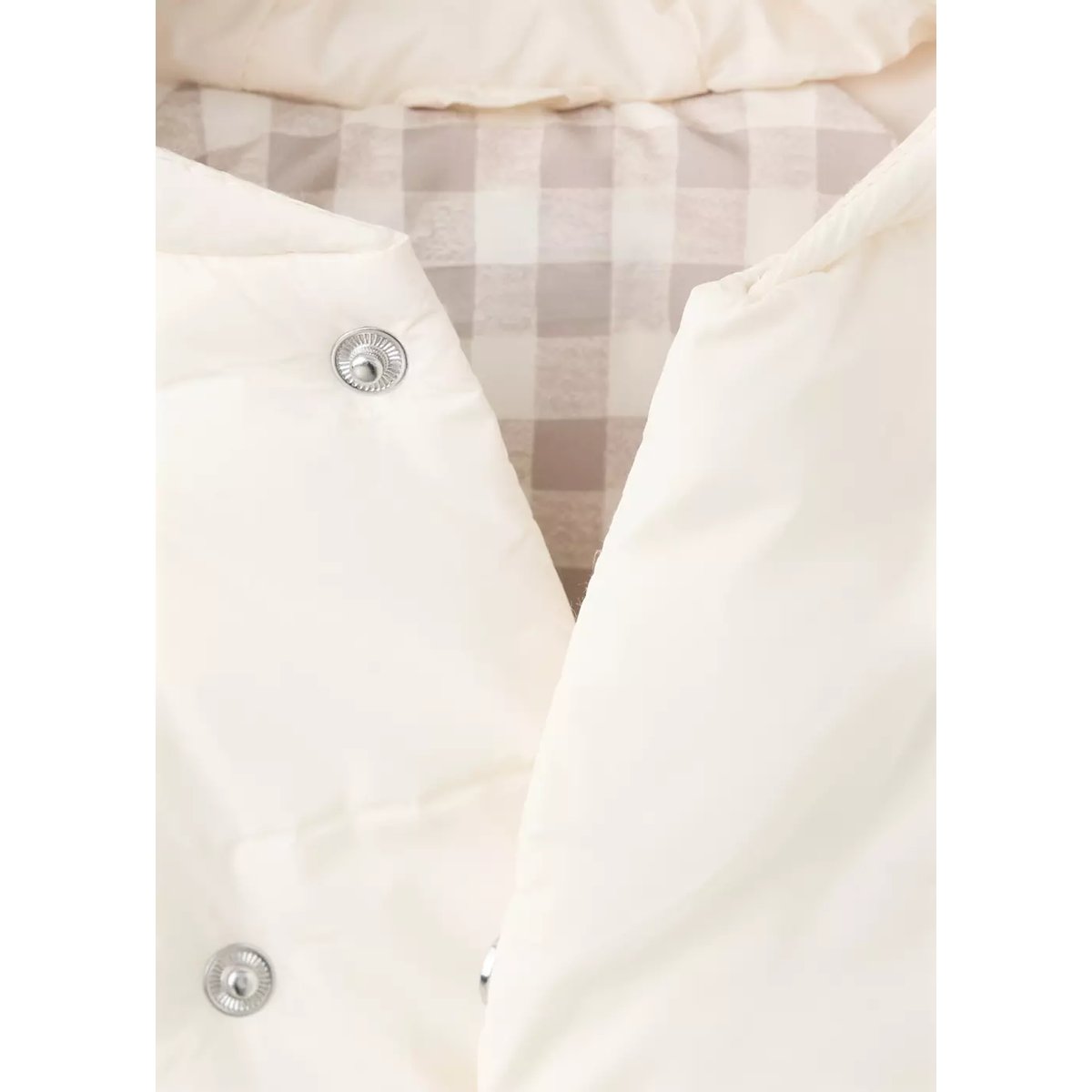 Anorak à capuche blanc cassé, MANGO BABY