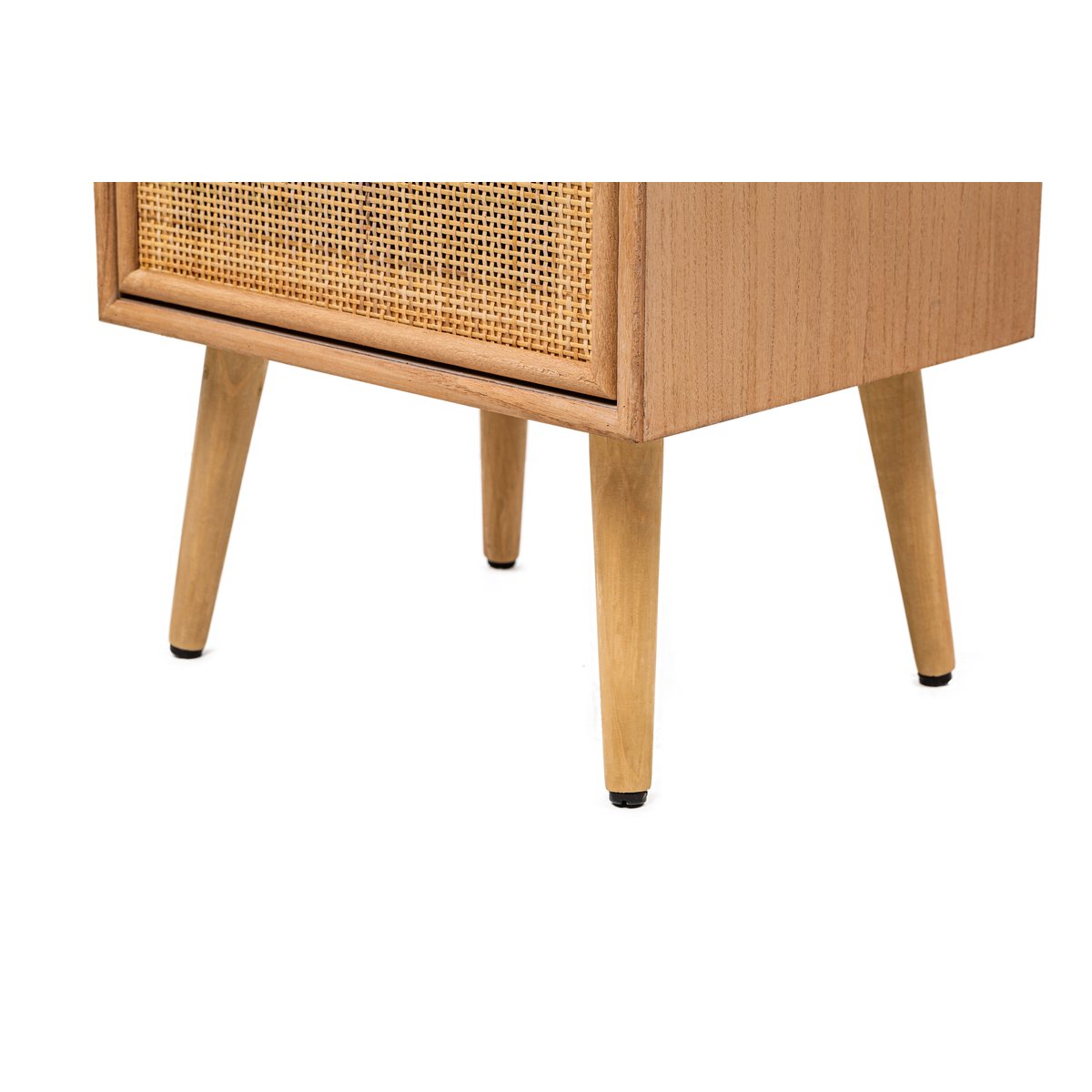 Table de chevet 1 porte, 1 tiroir, NARA bois naturel, NORDLYS