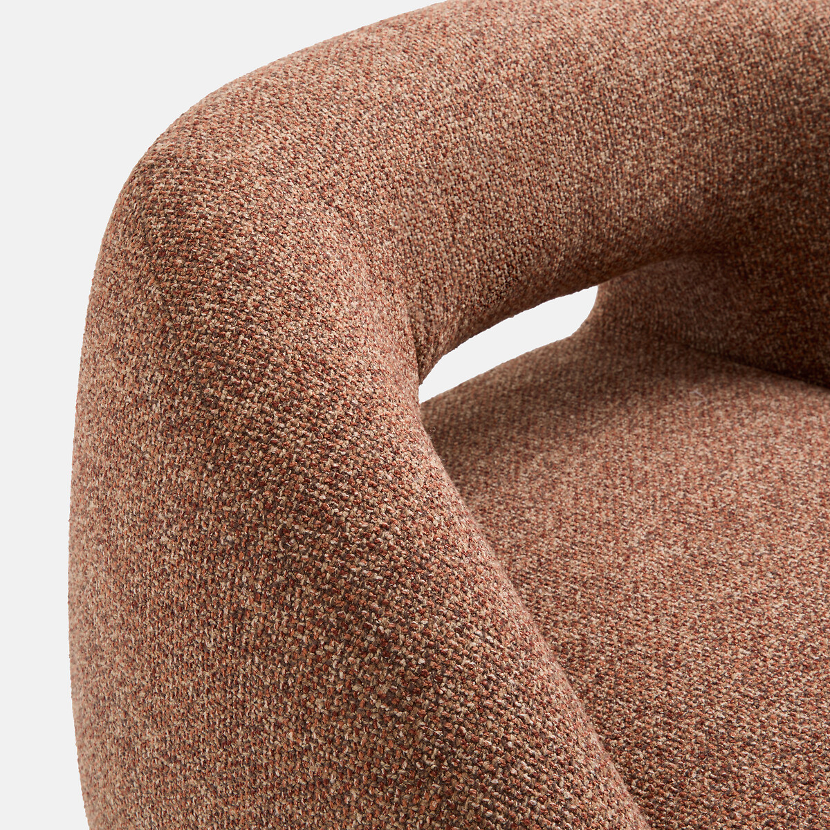Fauteuil compact rembourré, gainé de tissu texturé, INAGA marron chiné, LA REDOUTE INTERIEURS