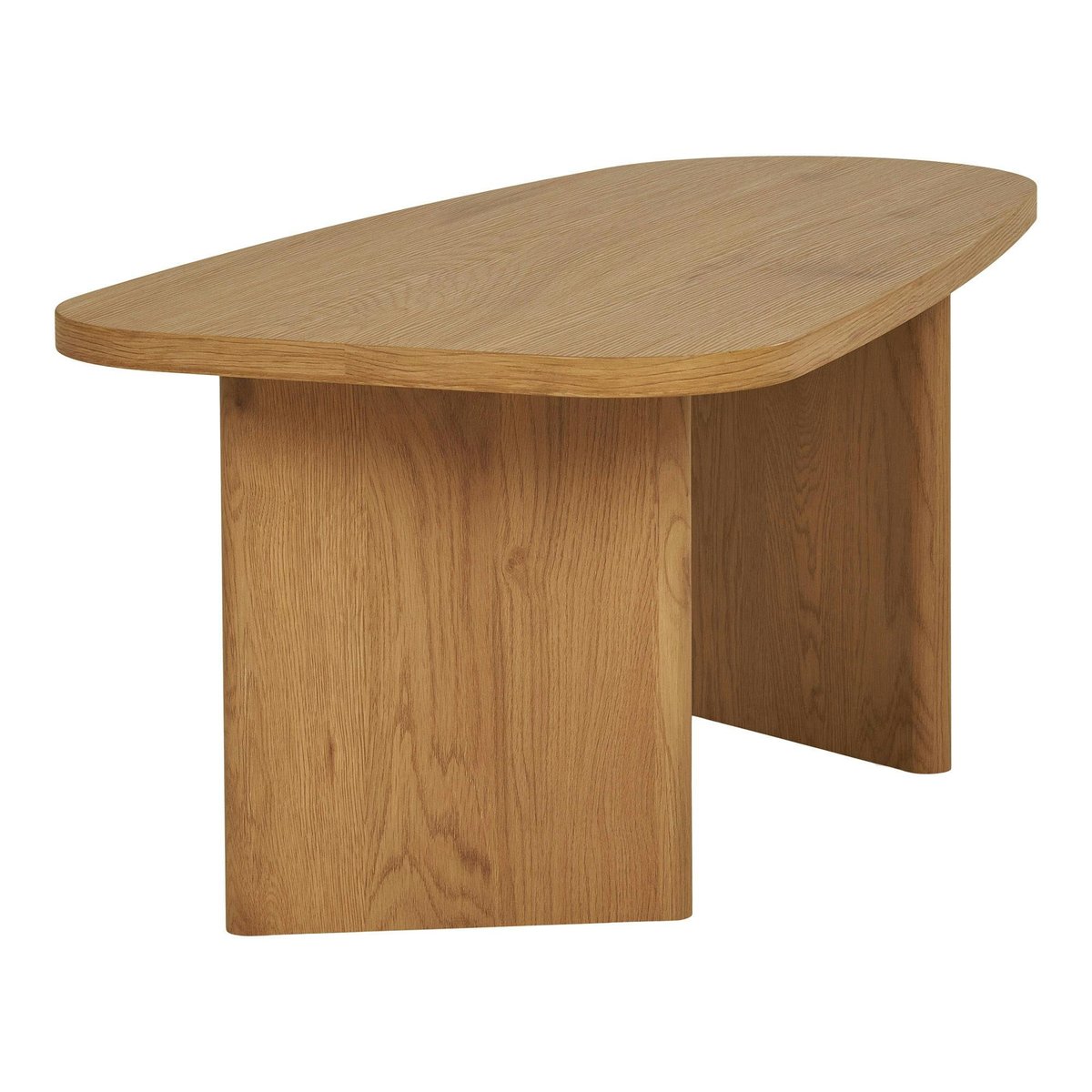 Table basse design pieds asymétriques TARTU chêne blond, PIER IMPORT