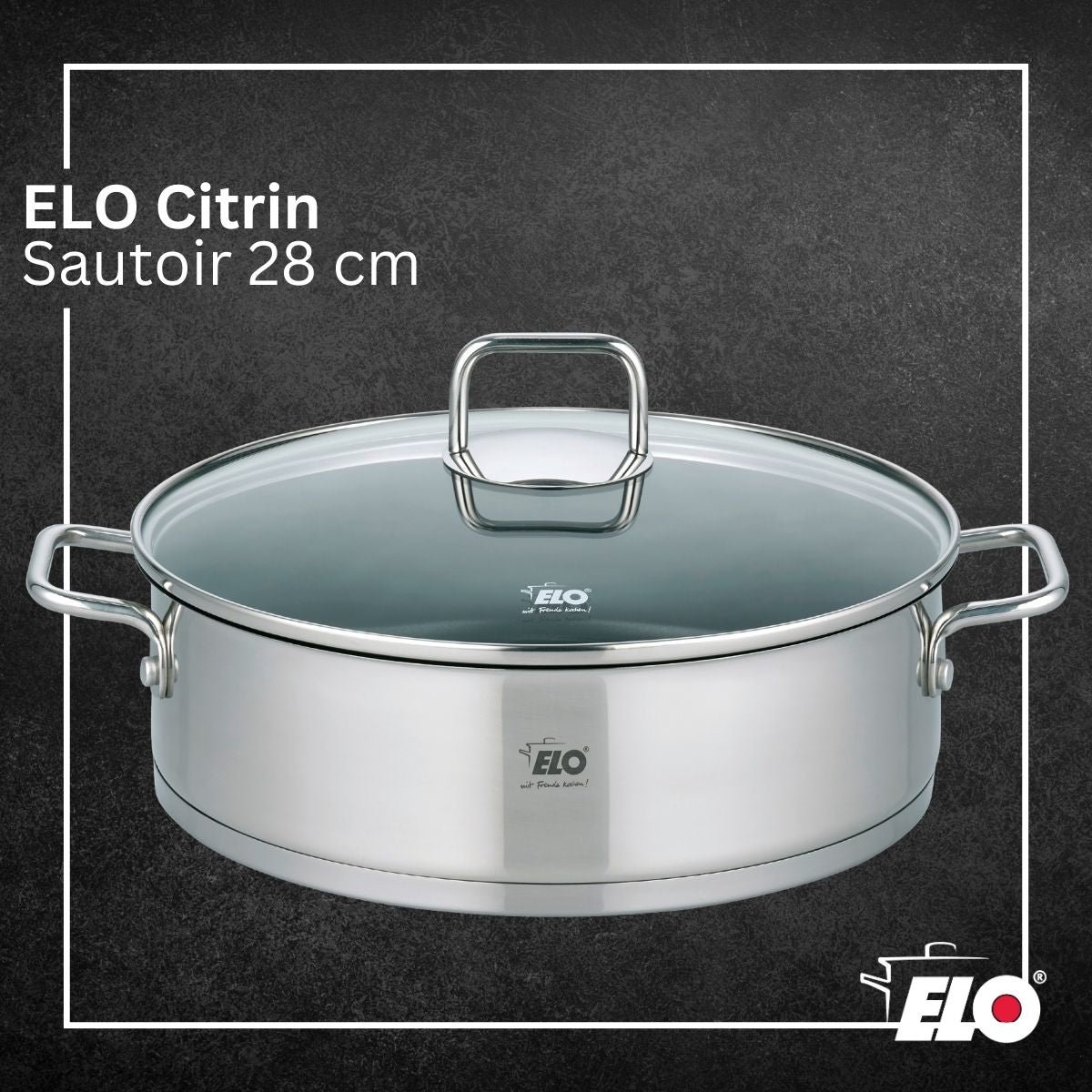 Sautoir 28 cm en acier inoxydable 18/10 antiadhésif CITRIN inox, ELO