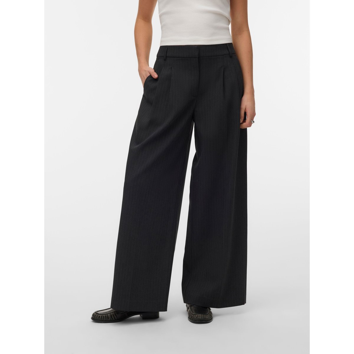 Pantalon De Tailleur dark grey melange, VERO MODA
