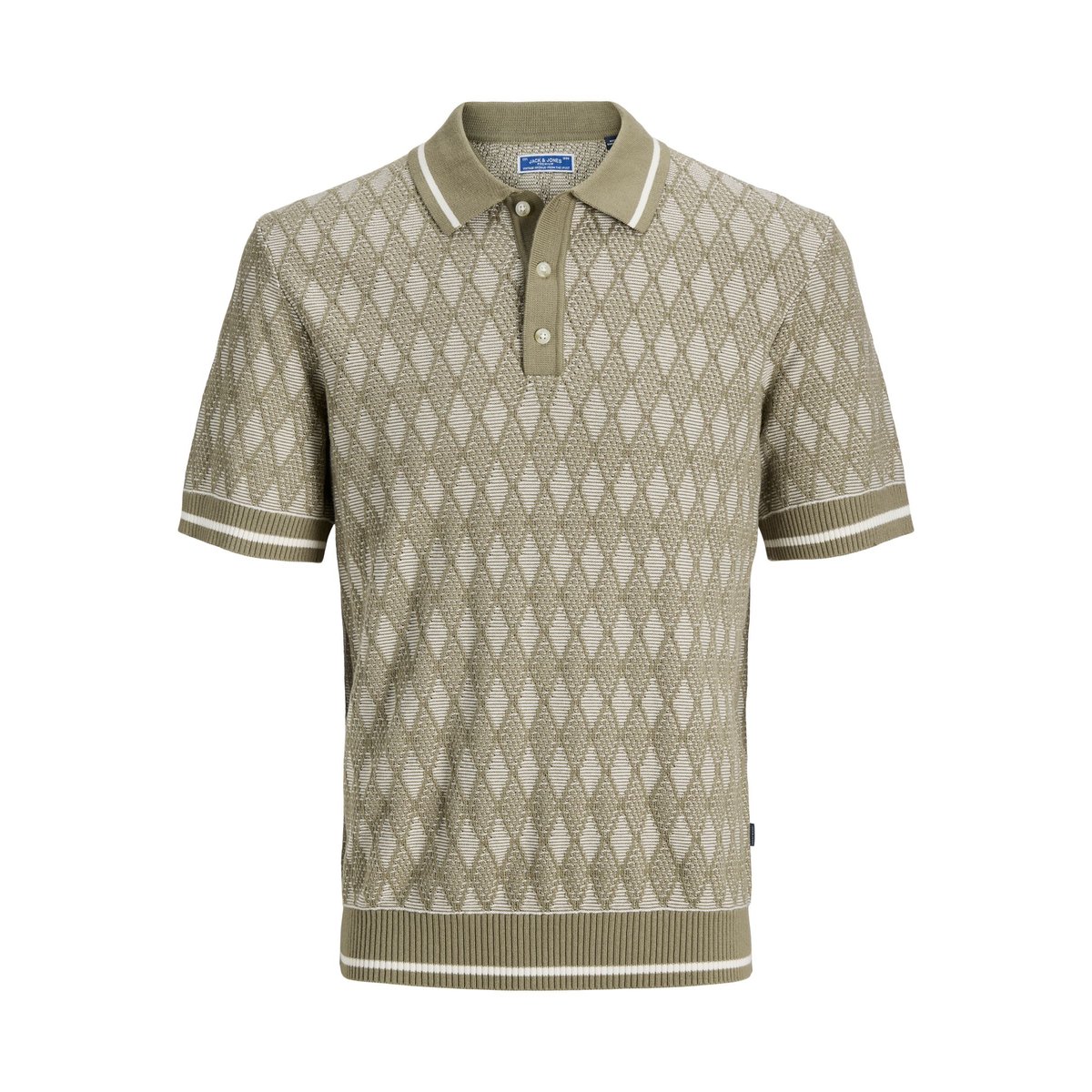 Polo Tricoté grise - smokey olive, JACK & JONES