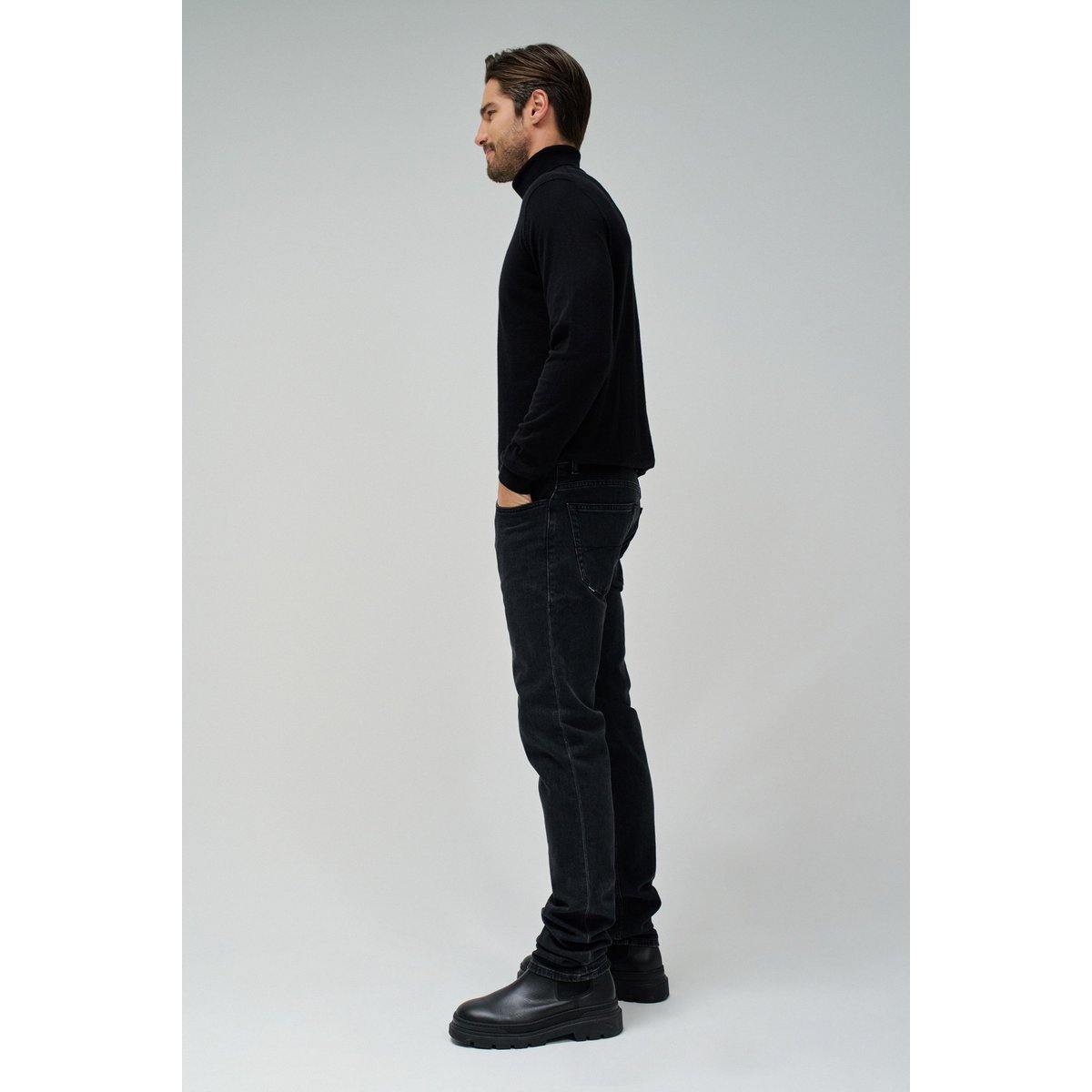JEAN REGULAR S-REPEL noir, SALSA JEANS
