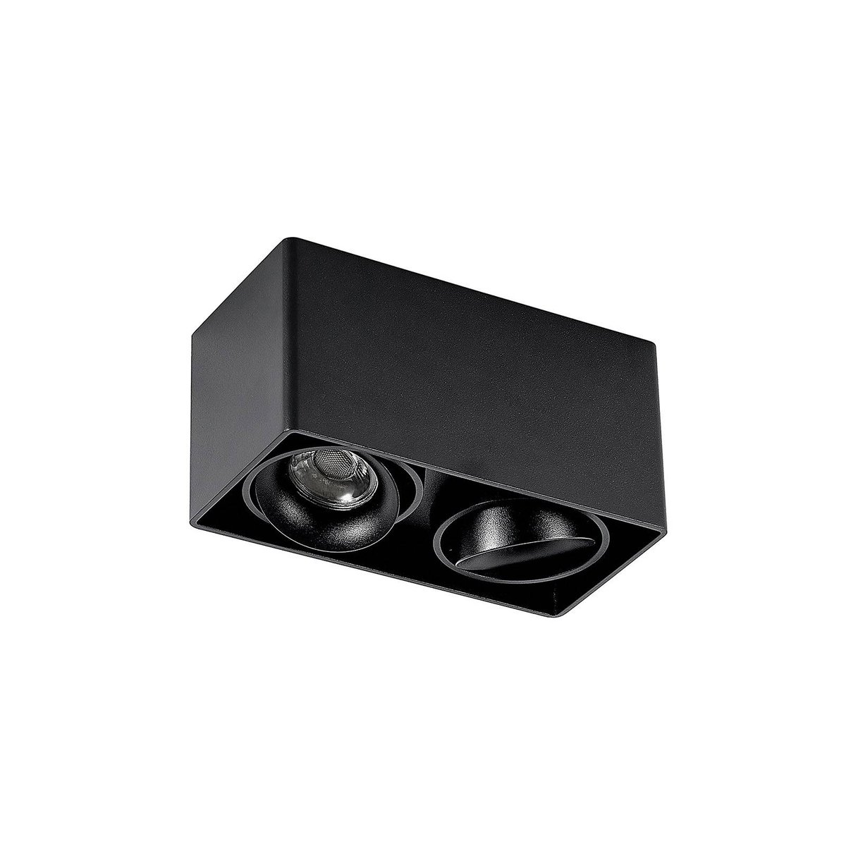 Plafonnier en aluminium moderne, Kubika noir, ARCCHIO