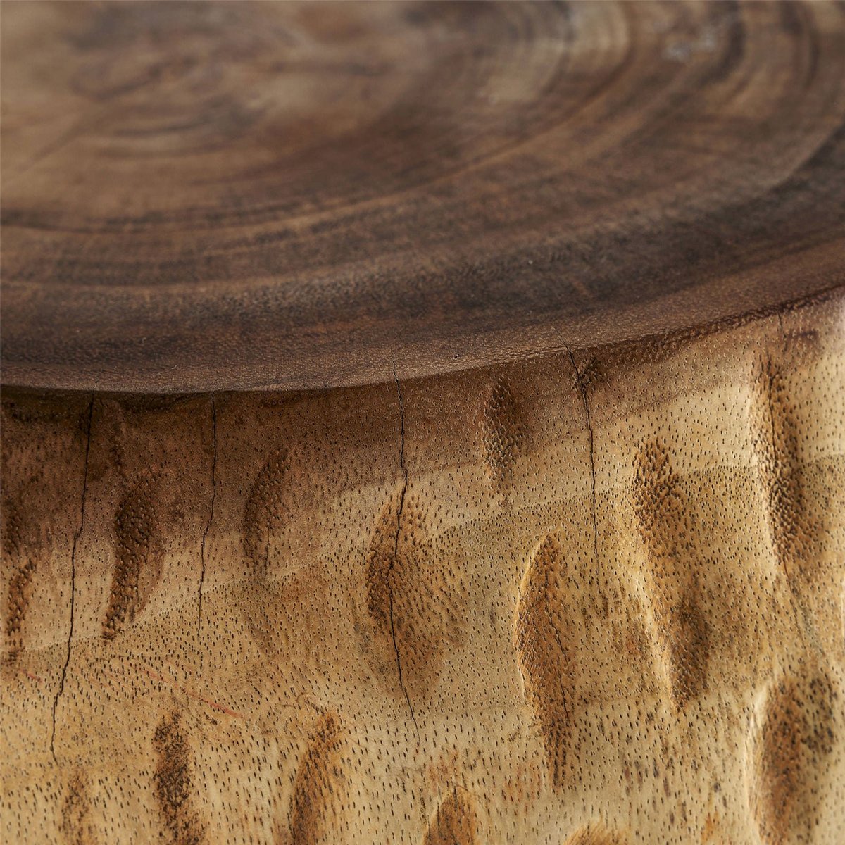 Table basse en bois suar finition vieillie marron vieilli bois naturel, RECOLLECTION