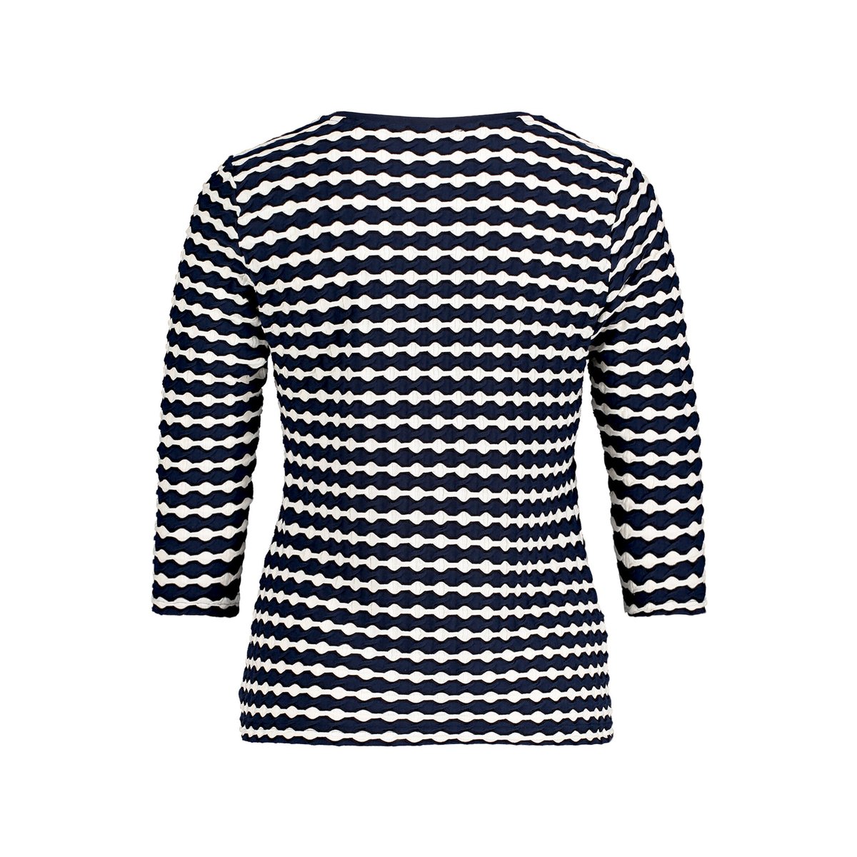 T-shirt basique à encolure ronde bleu/blanc, BETTY BARCLAY