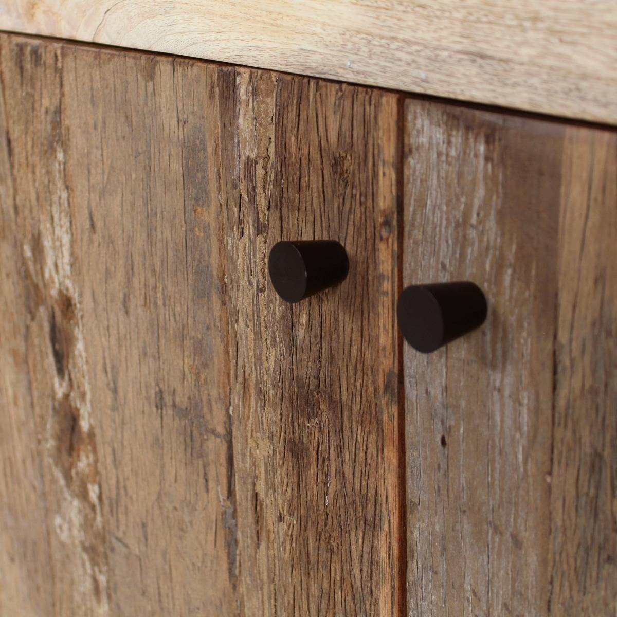 Buffet haut en bois de manguier et bois recyclé BARRY bois clair, MADE IN MEUBLES
