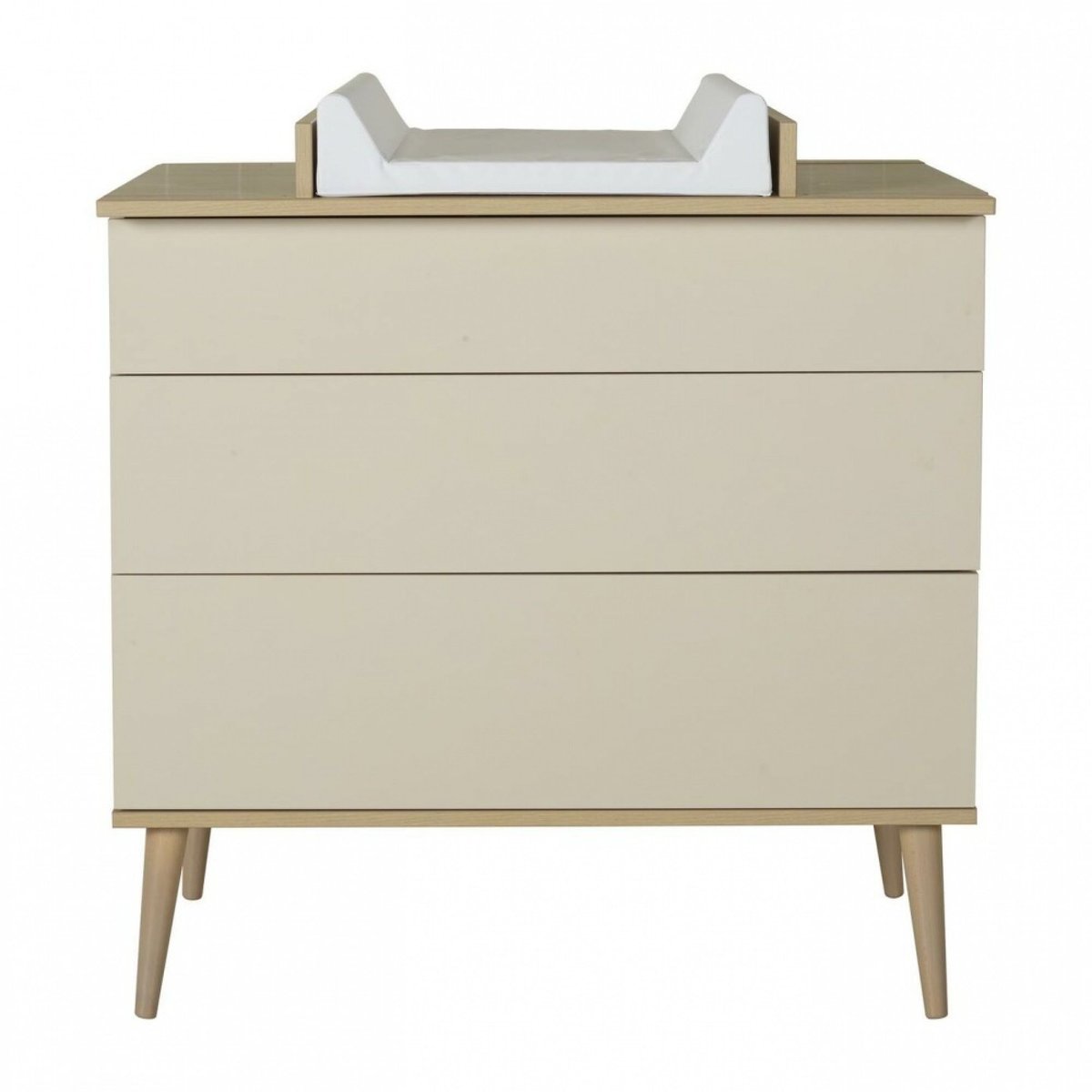 Commode 3 tiroirs beige flow, QUAX