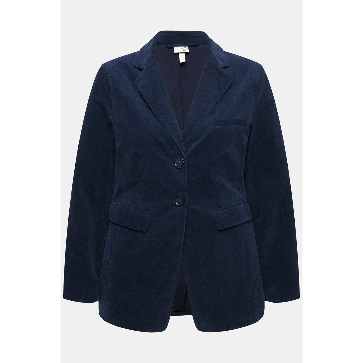 Blazer en velours côtelé avec col à revers marine, ULLA POPKEN