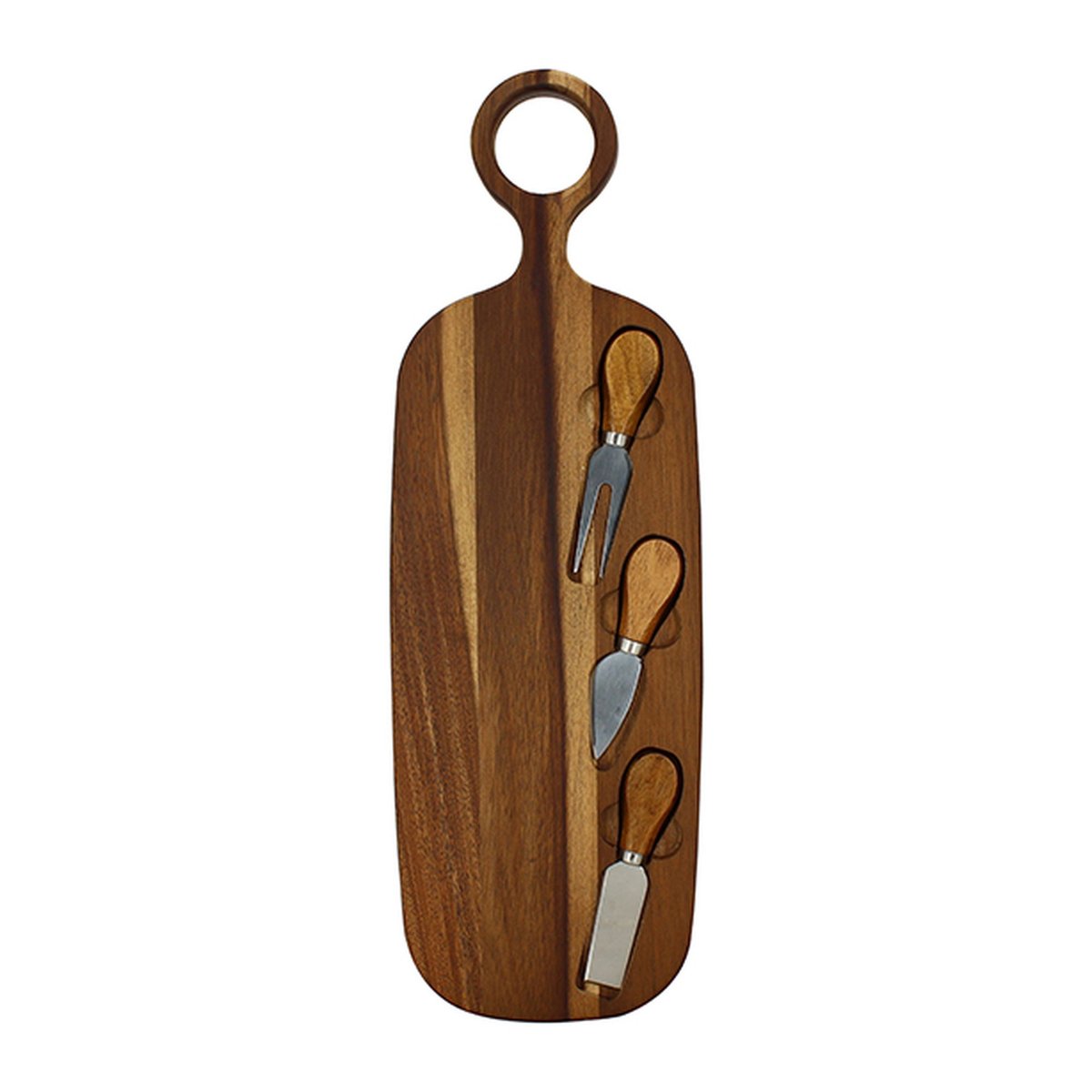 Planche à découper 49x16cm en bois d'acacia, COPA naturel, NOVASTYL
