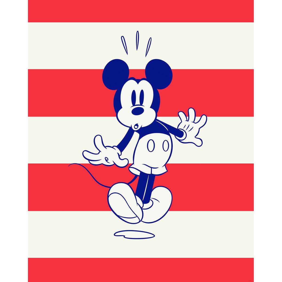 Papier peint Komar - Mickey Vibrant - 200 x 250 cm rouge, HEXOA