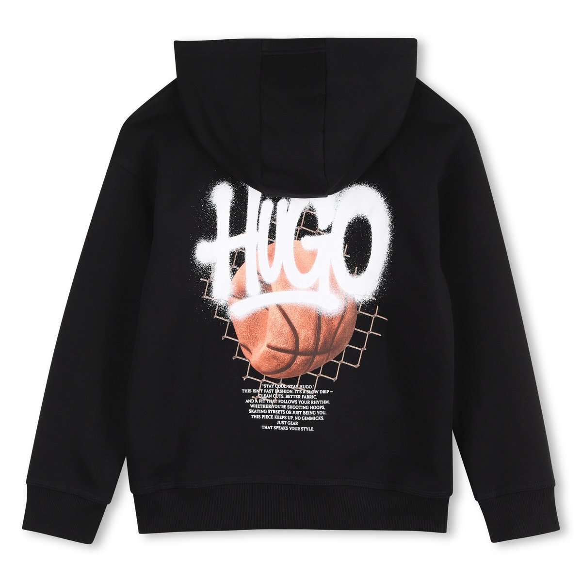 Sweat à capuche black, HUGO KIDSWEAR
