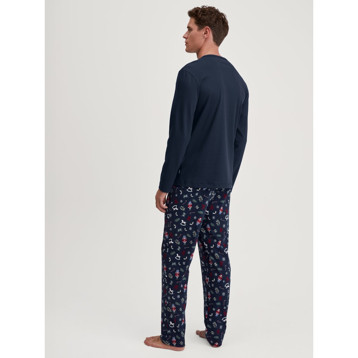 Pyjama manches longues Coton FAMILY & FRIENDS saphir bleu, CALIDA