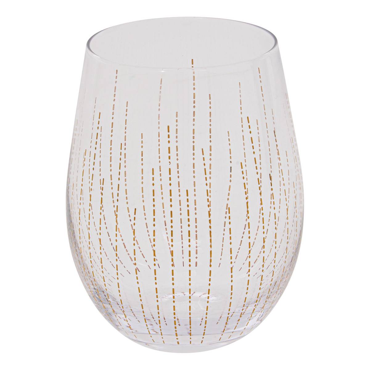 Lot de 4 gobelets en verre LUNIS doré, ATMOSPHERA
