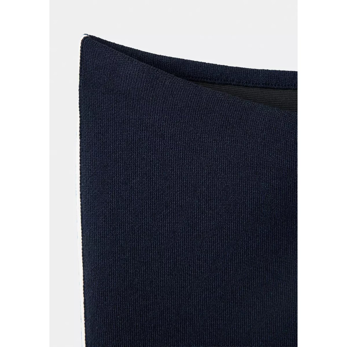 Pantalon en maille capri à rayure contrastée bleu marine, MANGO