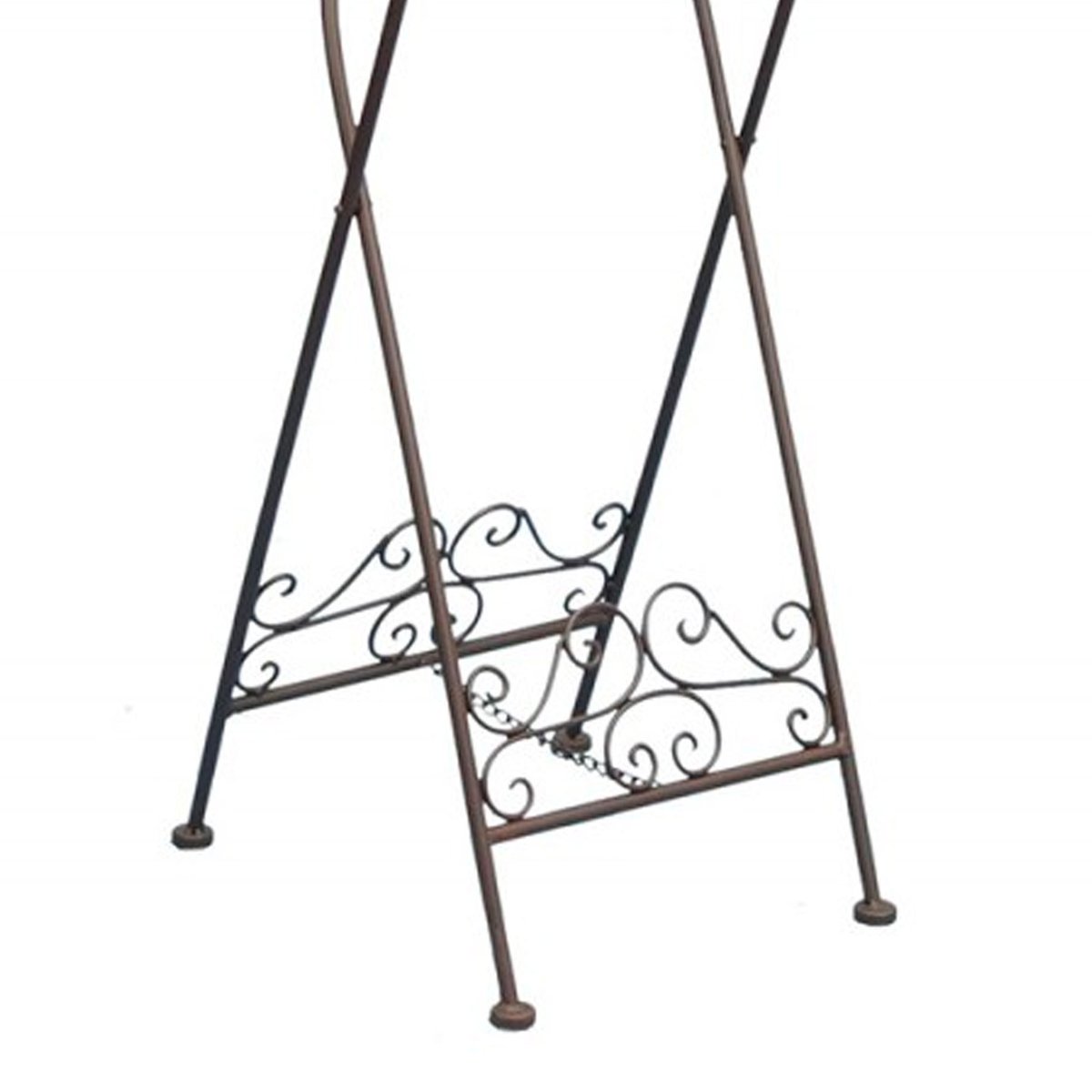 Valet de chambre en fer forgé marron 46x41x121cm marron, WADIGA