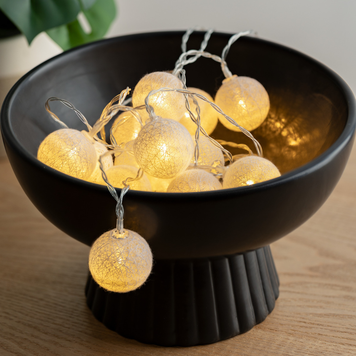 Guirlande LED 16 boules à pile TARA blanc, ATMOSPHERA