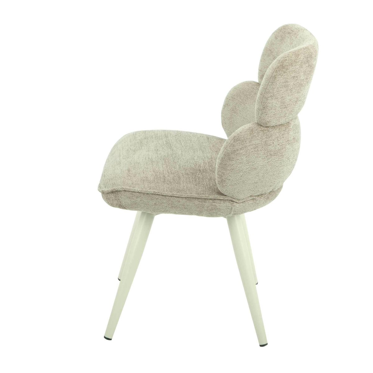 Chaise en tissu, dossier stucturé (lot de 2) CORTINA taupe, PIER IMPORT