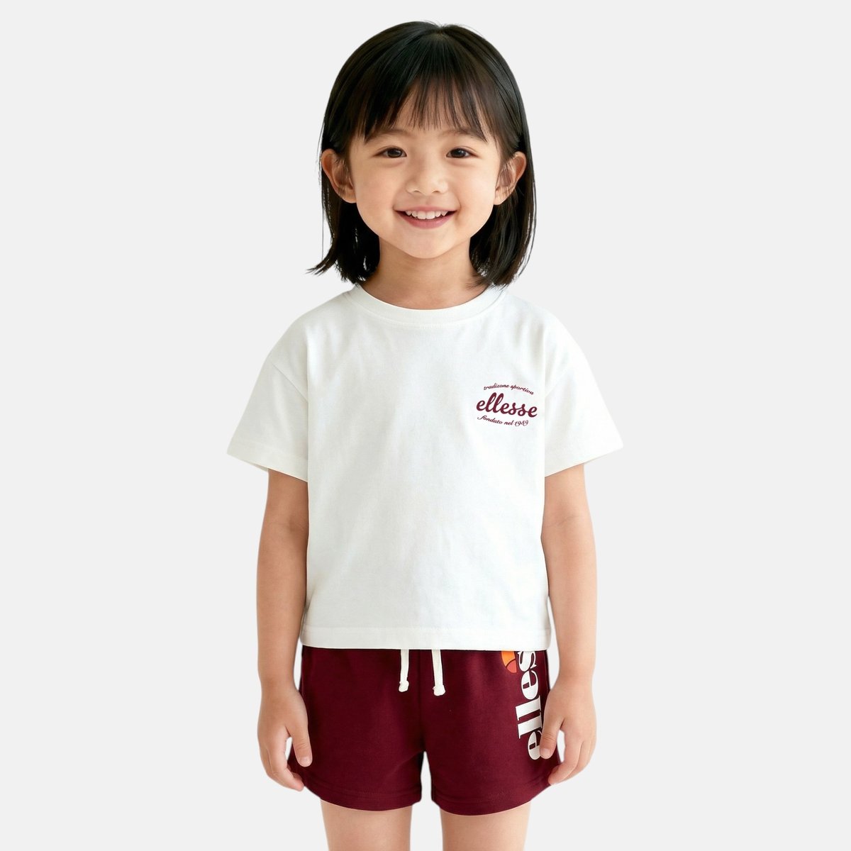 Ensemble t-shirt et short assorti MISS bordeaux, ELLESSE