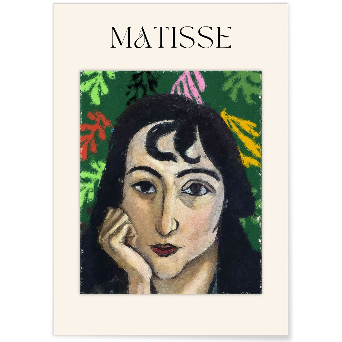 Affiche Matisse - Femme Rêveuse blanc, L'AFFICHERIE