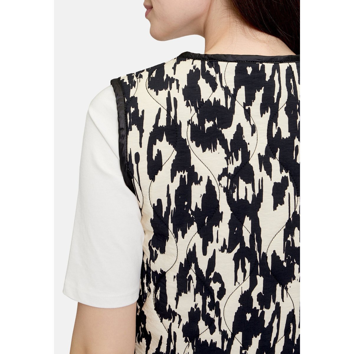 Gilet réversible sans manches noir/blanc, BETTY BARCLAY