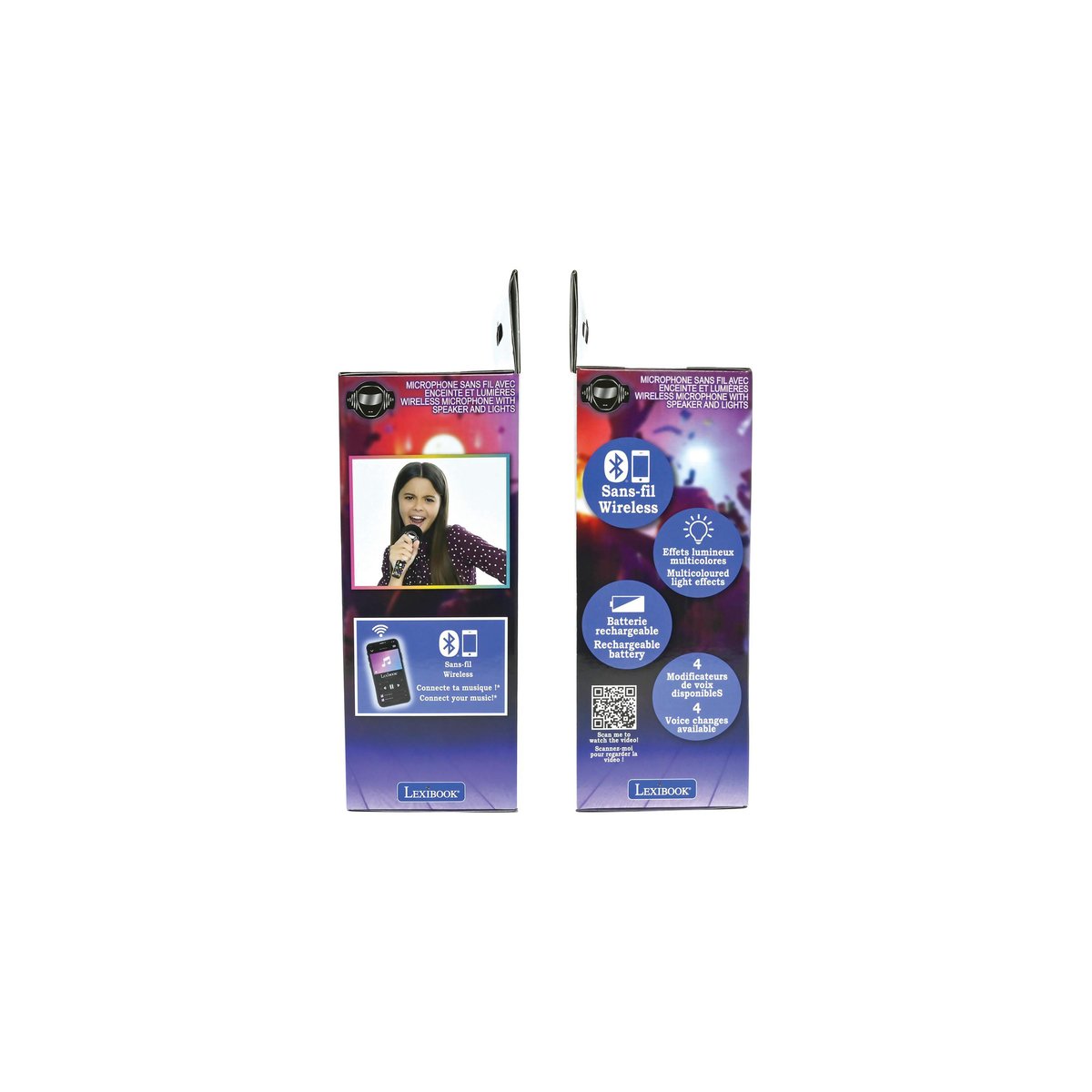 Karaoke Microphone Bluetooth/Sans fil noir, LEXIBOOK