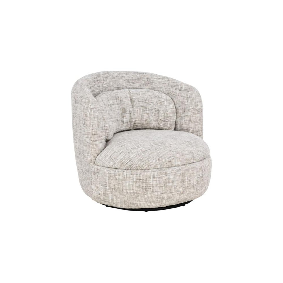 Fauteuil en tissu beige Chama crème / ivoire, AMADEUS