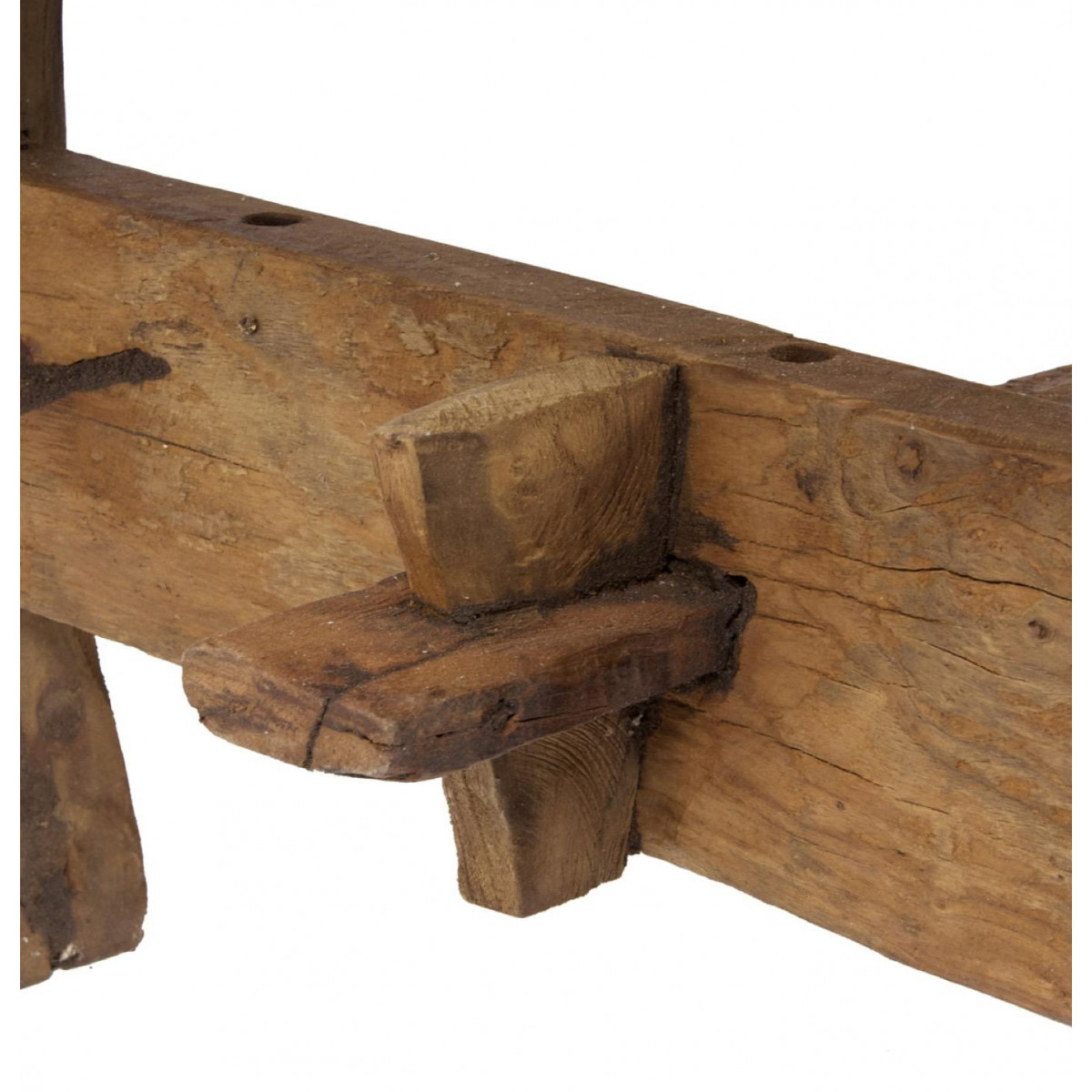 Banc 2 places marron, DECORATION D’AUTREFOIS