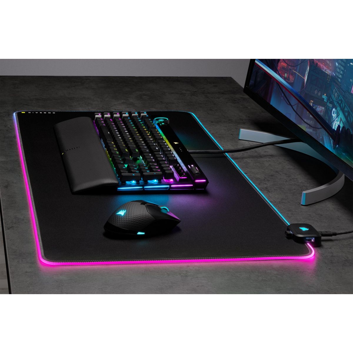 Tapis de souris MM700 RGB - Extended-XL couleur unique, CORSAIR