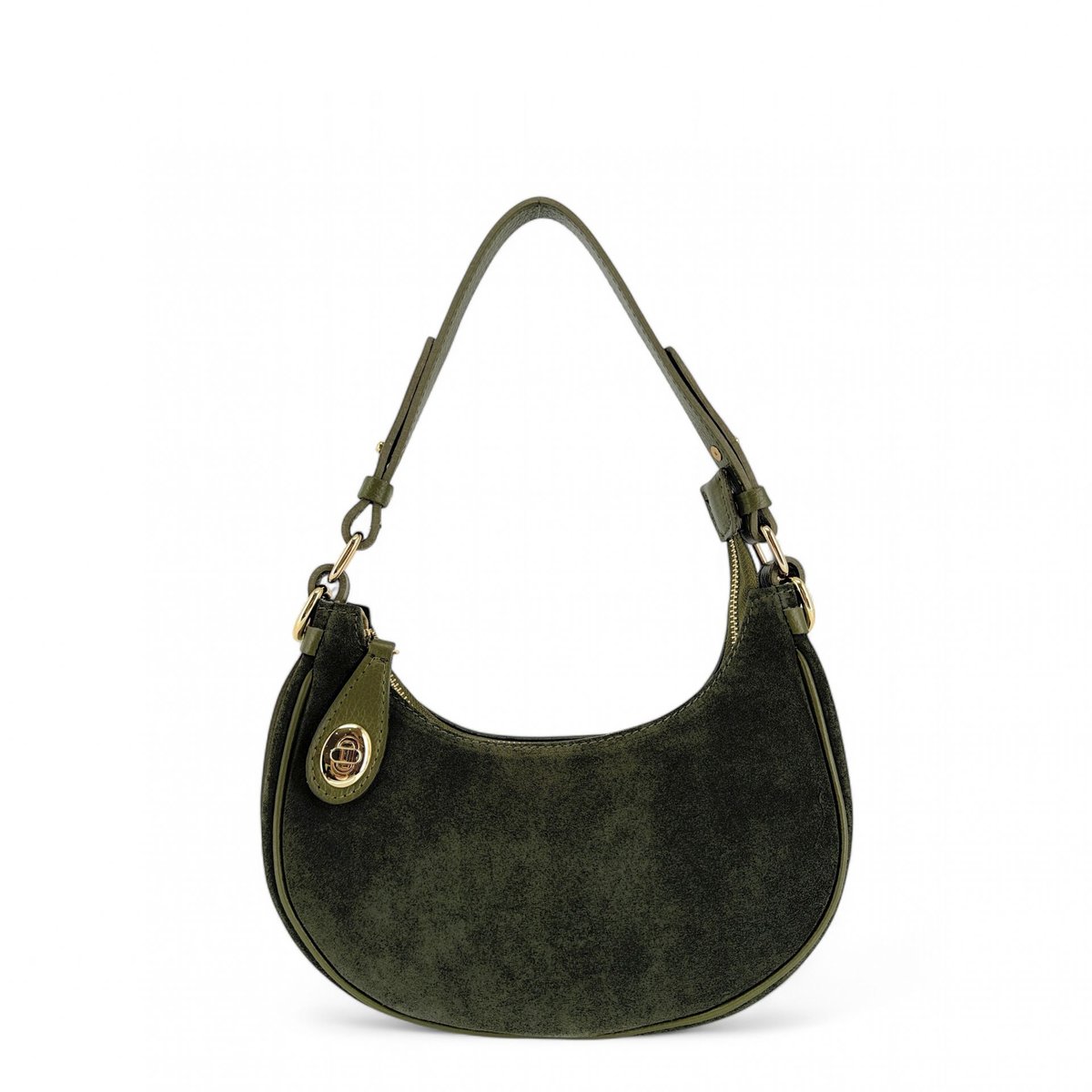 Sac à main en croute de cuir MUNE kaki, OH MY BAG