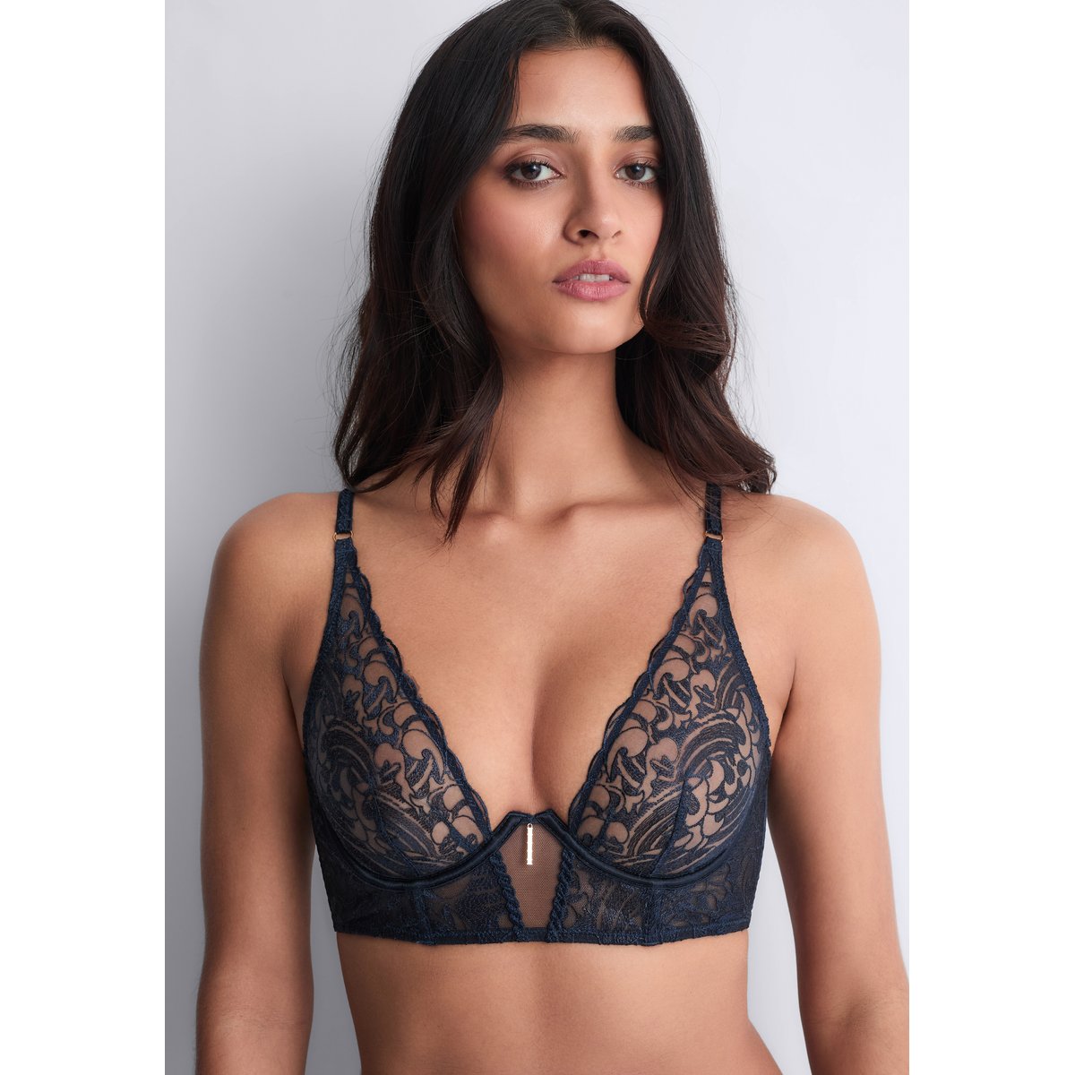Bustier Satin Memories bleu, AUBADE